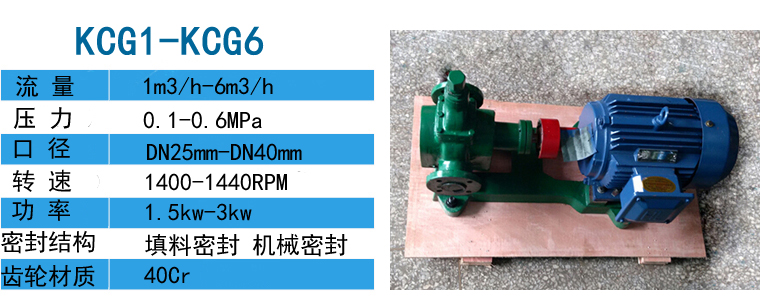 KCG高溫齒輪泵